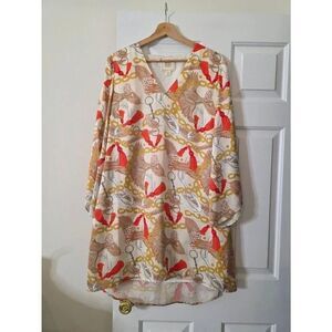 Emily McCarthy Chain Print Dress M